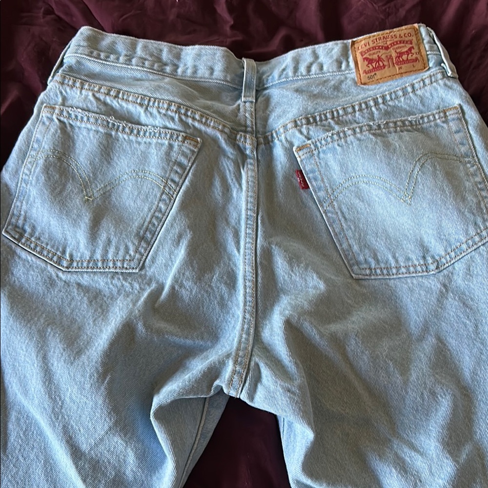 Levi's 501 button fly Light Blue Denim Jeans